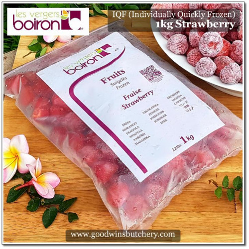 Fruit frozen IQF (Individual Quickly Frozen) Boiron France 1kg FRAISE STRAWBERRY (PRE-ORDER available 1-3 work days)